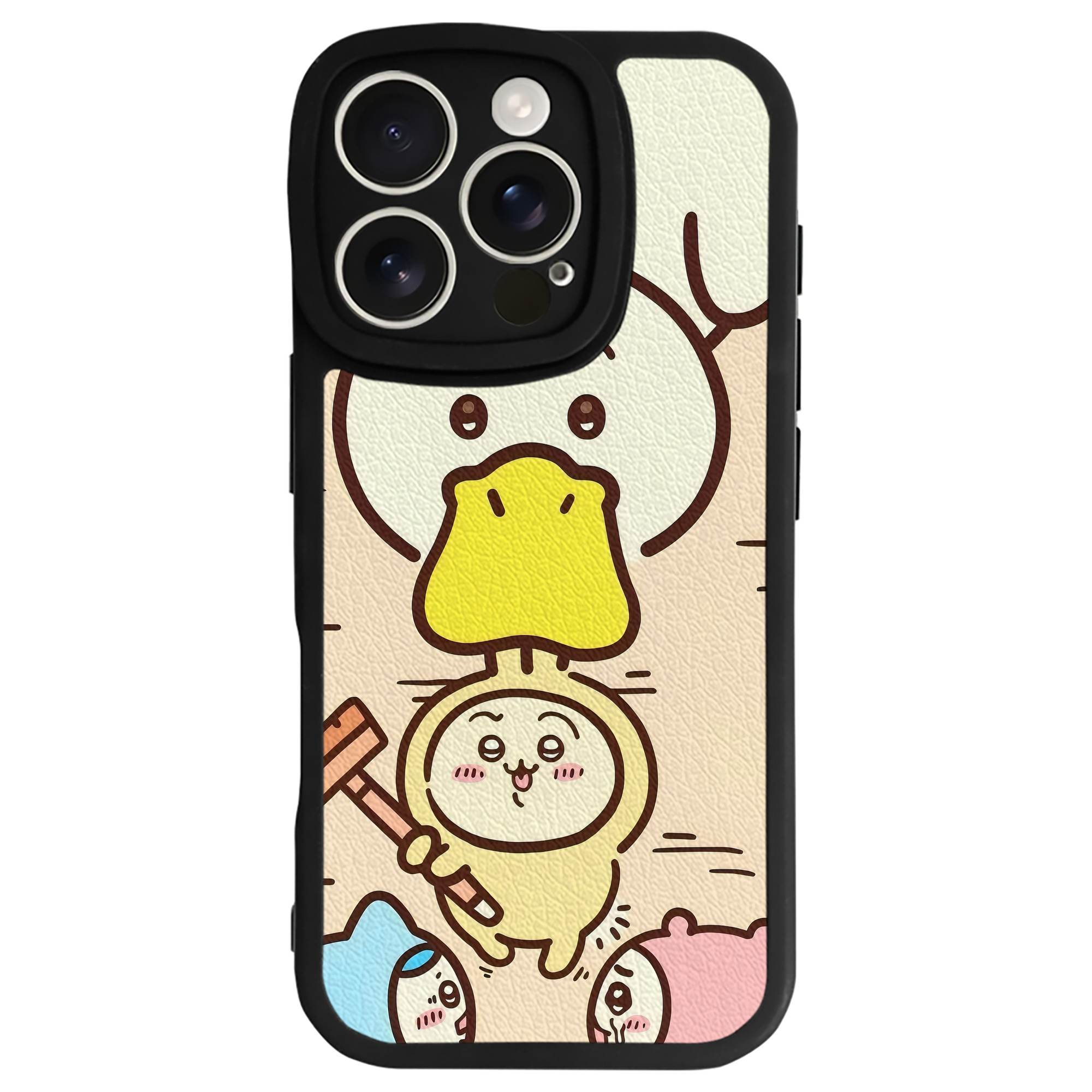 （画像用） ちいかわ Chii-kawa 【iPhone 16シリーズ対応】シリコンスマホケース（レザー調） 材質：シリコン